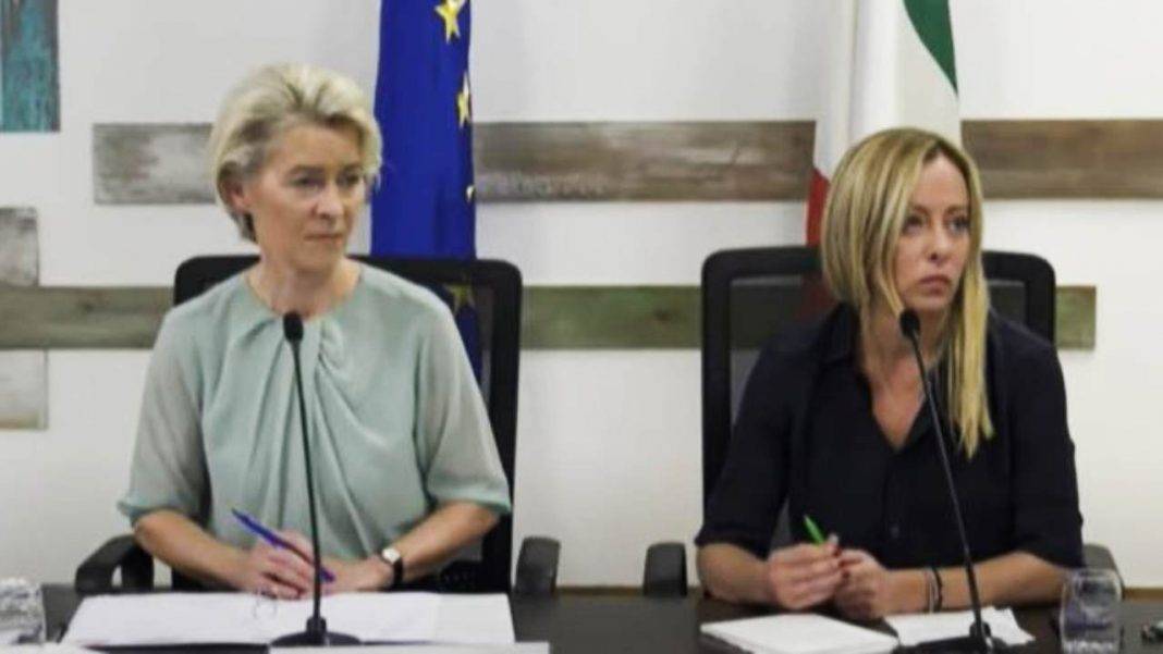 Ursula von der Leyen e Giorgia Meloni