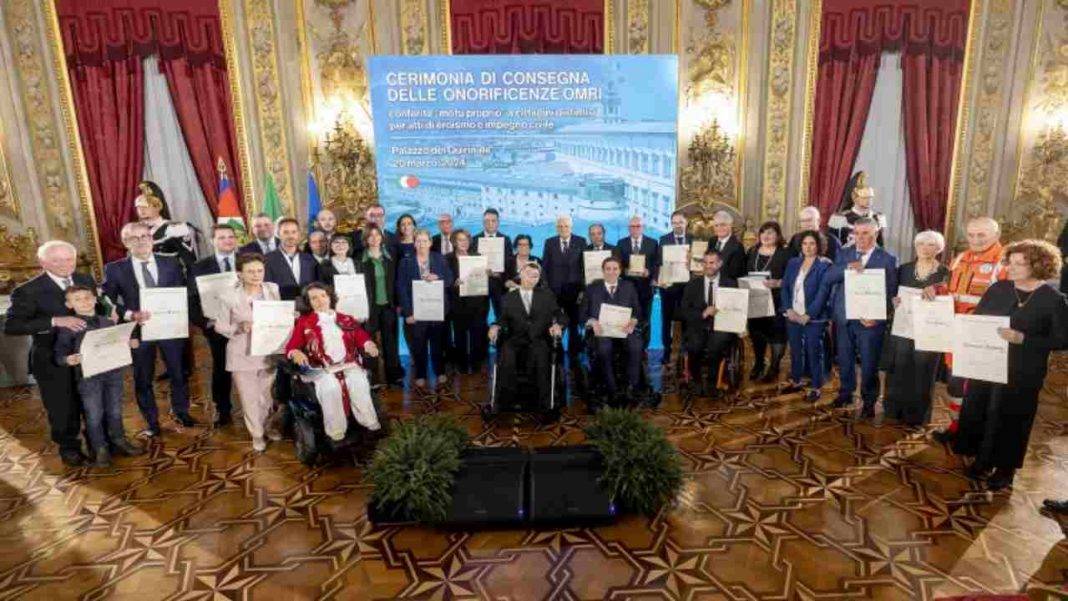 Mattarella premiazione eroi civili