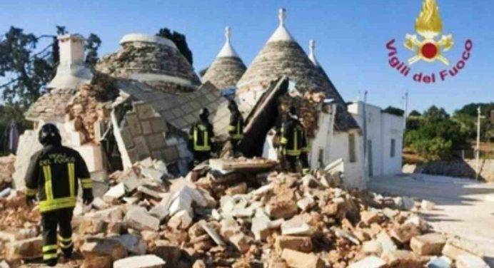 Cisternino, esplosione in un trullo