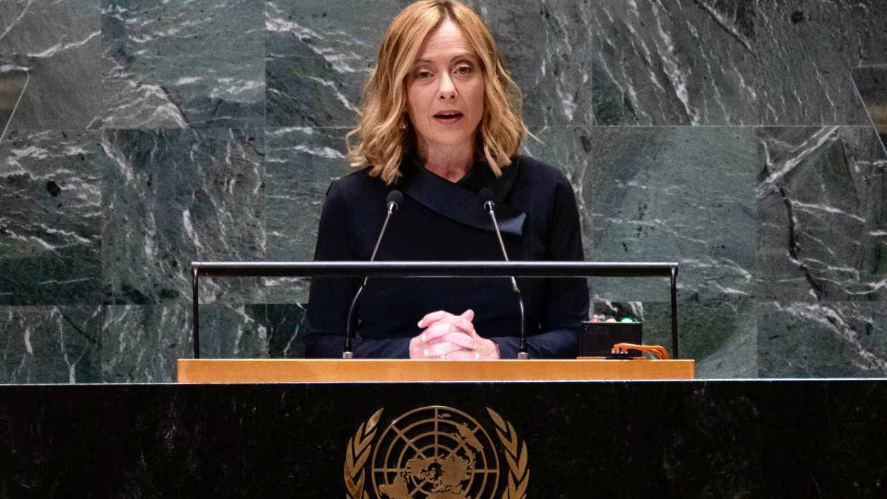 Meloni all’Onu: “Raggiungere, senza ulteriori ritardi, un cessate il fuoco a Gaza”