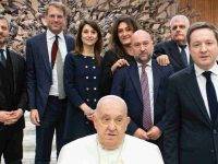 Ceccherini e l’Osservatorio Giovani-Editori in visita da Papa Francesco